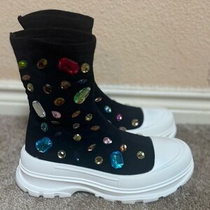 Cape Robbin Black Gem-Embellished Boots